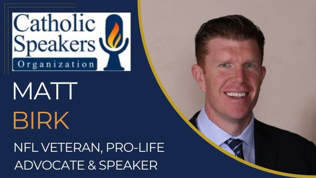 Matt Birk - &quot;Catholic.  Husband.  Father.  Pro-Life Advocate. NFL veteran.  Super Bowl Champion.&quot;